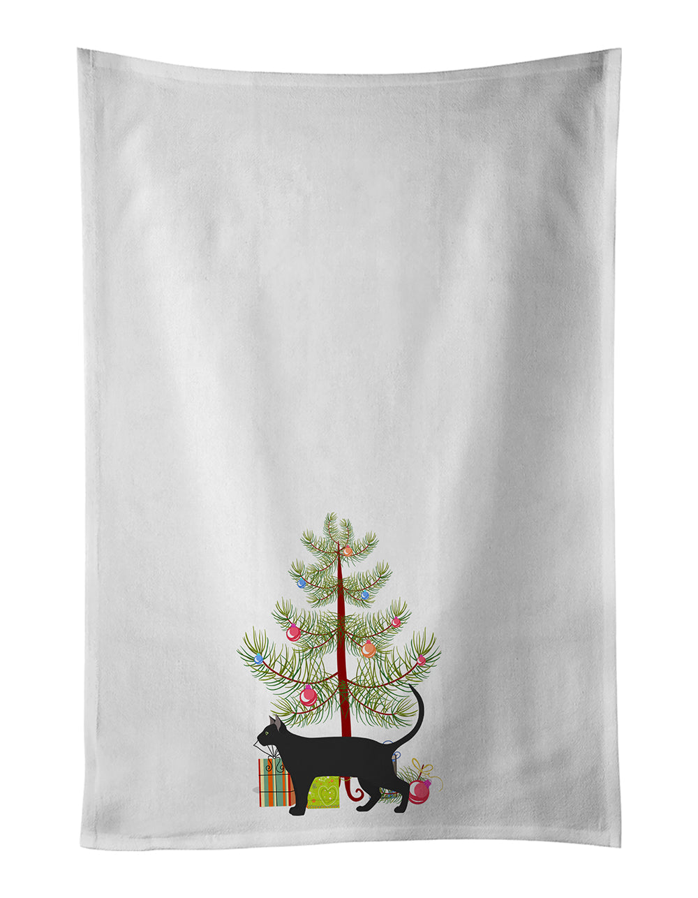 Pantherette Cat Christmas Kitchen Towel Set of 2