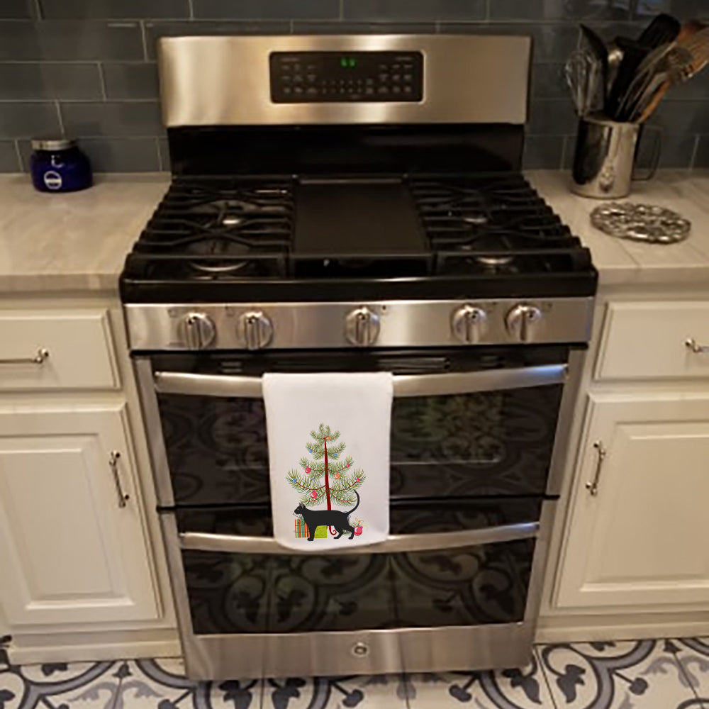 Pantherette Cat Christmas Kitchen Towel Set of 2
