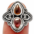 Natural Multi Tourmaline Ring size-7.5 R-1347 SDR231175