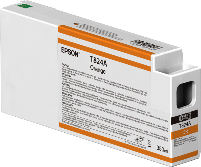 Genuine Epson 824 Orange Ink Cartridge, T824A00-0