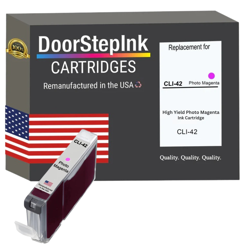 DoorStepInk Brand for Canon CLI-42 Photo Magenta Remanufactured in the USA Ink Cartridges