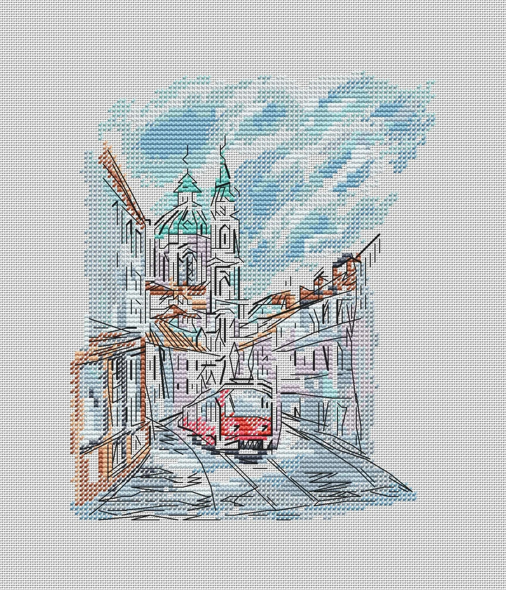 Old Town Charm - PDF Cross Stitch Pattern