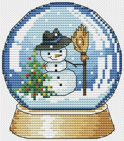 Snow Globe 5 - PDF Cross Stitch Pattern